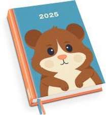 Hamster Taschenkalender 2025 - Tier-Illustration von Dawid Ryski - Terminplaner mit Wochenkalendarium - Format 11,3 x 16,3 cm