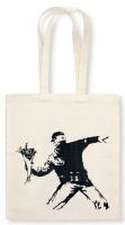 Stofftasche Bansky - Blumenwerfer