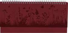 Tisch-Querkalender Nature Line Flower 2025 - Tisch-Kalender - Büro-Kalender quer 29,7x13,5 cm - 1 Woche 2 Seiten - Umwelt-Kalender - mit Hardcover