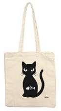 Stofftasche Katze mit Fisch