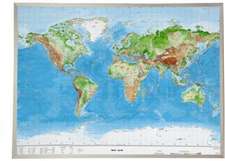 Welt Gross 1 : 53.000.000 mit Aluminiumrahmen