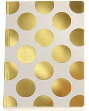 Shimmer Large Gold Polka Cream A5 Notebo