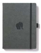 Dingbats* Wildlife A4 Grey Elephant Notebook - Squared