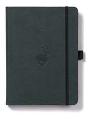 Dingbats* Wildlife A4 Green Deer Notebook - Dotted