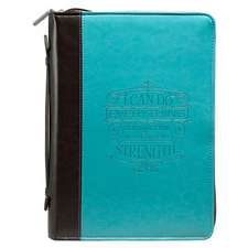 Bibe Cover - Lux-Leather - I Can Do All Things - Blue - Medium