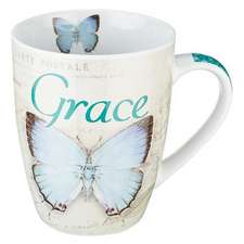 Mug Butterfly Teal Grace Ephesians 2