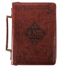 Bible Cover Lux-Leather Names of God Brown Large