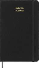 Moleskine Undated Weekly Large Hardcover Notebook: Black with Gold Debossing