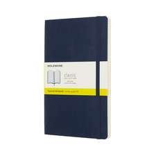 Moleskine Sapphire Blue Large Squared Notebook Soft