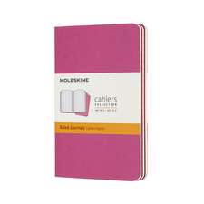 Set Of 3 Moleskine Pocket Ruled Cahier Journals: Kinetic Pink