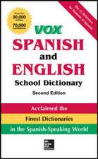 Vox Spanish and English School Dictionary, Paperback, 2nd Edition