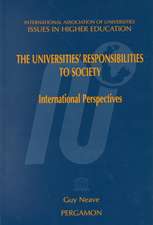 The Universities' Responsibilities to Society