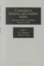 Cumulative Subject and Author Index, Including Tables of Contents Volumes 1-23