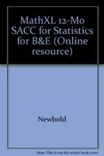 MathXL 12-Mo SACC for Statistics for B&E