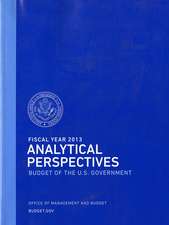 Fiscal Year 2013 Analytical Perspectives: Budget of the U.S. Government