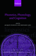 Phonetics, Phonology, and Cognition