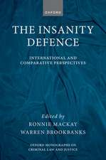 The Insanity Defence: International and Comparative Perspectives