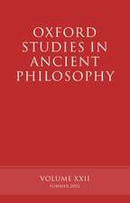 Oxford Studies in Ancient Philosophy volume XXII: Summer 2002