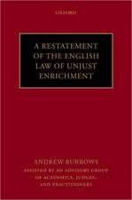 A Restatement of the English Law of Unjust Enrichment