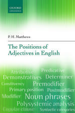 The Positions of Adjectives in English