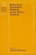 Behavioral Simulation Methods in Tax Policy Analysis