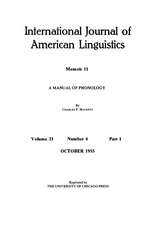 A Manual of Phonology