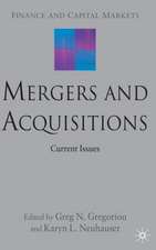 Mergers and Acquisitions: Current Issues