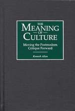 The Meaning of Culture: Moving the Postmodern Critique Forward