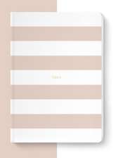 Spirit Stationery Striped A5 Notebook – Dusty Pink