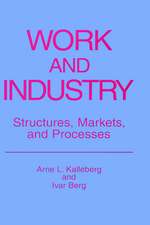 Work and Industry: Structures, Markets, and Processes