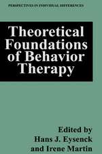 Theoretical Foundations of Behavior Therapy