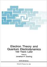 Electron Theory and Quantum Electrodynamics: 100 Years Later