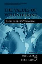 The Values of Volunteering: Cross-Cultural Perspectives