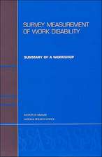 Survey Measurement of Work Disability