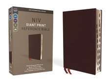 NIV, Reference Bible, Giant Print, Bonded Leather, Burgundy, Red Letter, Thumb Indexed, Comfort Print