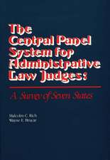 Central Panel System for Administrative Law Judges