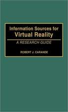 Information Sources for Virtual Reality