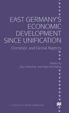 East Germany’s Economic Development since Unification: Domestic and Global Aspects