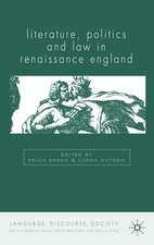 Literature, Politics and Law in Renaissance England