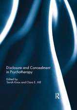 Disclosure and Concealment in Psychotherapy