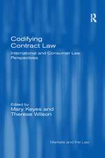 Codifying Contract Law: International and Consumer Law Perspectives