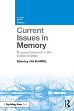 Current Issues in Memory: Memory Research in the Public Interest