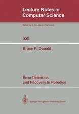 Error Detection and Recovery in Robotics