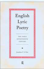 English Lyric Poetry: The Early Seventeenth Century