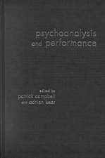 Psychoanalysis and Performance