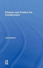 Finance and Control for Construction