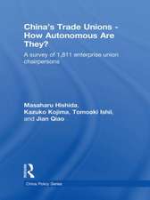 China's Trade Unions - How Autonomous Are They?: A Survey of 1811 Enterprise Union Chairpersons