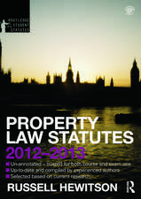 Property Law Statutes 2012-2013