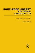 Routledge Library Editions: Linguistics Mini-set D: English Linguistics