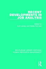 Recent Developments in Job Analysis